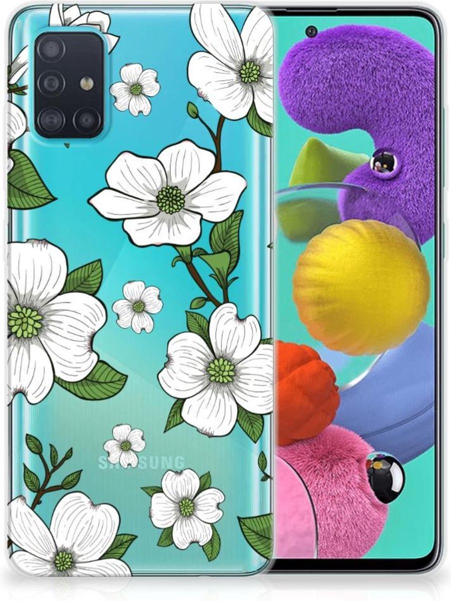 TPU Hoesje voor Samsung Galaxy A51 TPU Case Dogwood Flowers