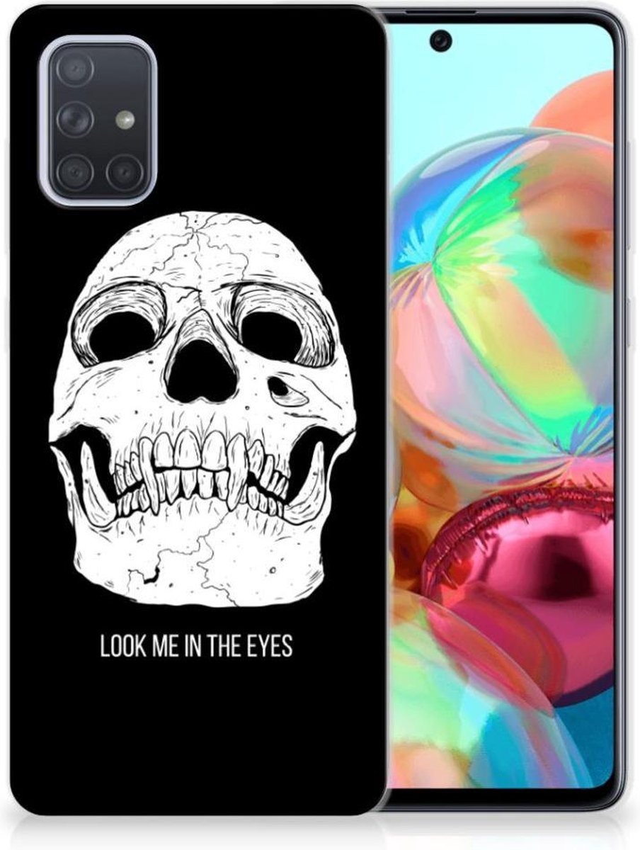 Silicone Back Case Samsung Galaxy A71 Skull Eyes