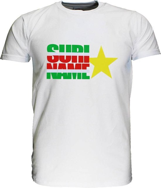 bol.com | Suriname Vlag T-Shirt met Ster Zwart / Wit / Grijs / Blauw / Groen