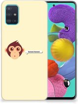 Geschikt voor Samsung Galaxy A51 Telefoonhoesje met Naam Monkey