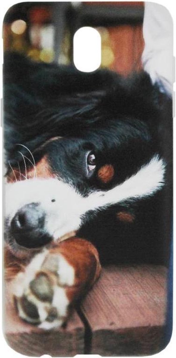 ADEL Siliconen Back Cover Softcase Hoesje Geschikt voor Samsung Galaxy J7 (2017) - Berner Sennenhond