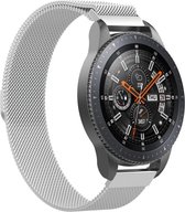 Universeel Smartwatch 22MM Bandje Milanese Roestvrij Staal Zilver