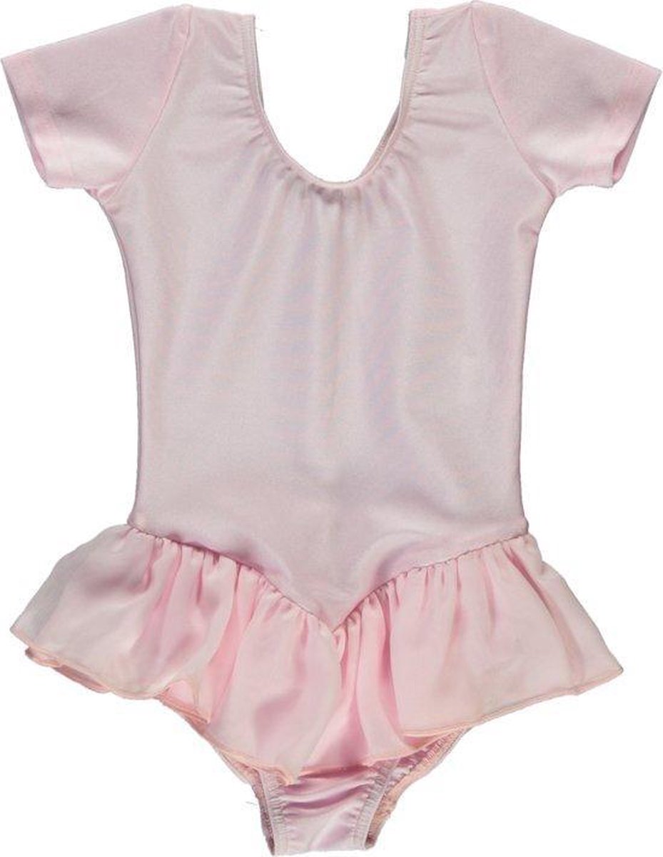 Dancina Meisjes Ballet Jurk met Korte Mouwen Balletpakje met Tutu 116/122 Roze