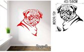 3D Sticker Decoratie Boxer Hond Muurtattoo Vinyl Sticker Leuke Honden Wallpaper Kinderen Muursticker Huishoudelijke decoratieve kunst aan de muur Decor - Dog8 / L