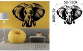 3D Sticker Decoratie Ganesh Olifant GOD OM Yoga Boeddha Mandala Ganapati Woonkamer Vinyl Carving Muurtattoo Sticker voor Home Raamdecoratie - XTS7 / Large