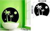 3D Sticker Decoratie Grote palmbomen Vogel Verwijderbaar Vinly Muurtattoo Art Mural Decor Sticker Muursticker Interieur - Palm4 / Large