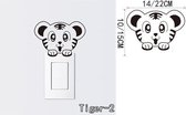 3D Sticker Decoratie Het nieuwe dier Luipaard Creatieve persoonlijkheid Decoratieve vinyl muurstickers Tiger Muurtattoo Art Mural Home Decor - Tiger2 / Small