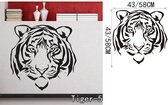 3D Sticker Decoratie Het nieuwe dier Luipaard Creatieve persoonlijkheid Decoratieve vinyl muurstickers Tiger Muurtattoo Art Mural Home Decor - Tiger5 / Small