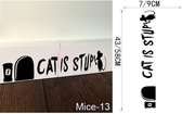 3D Sticker Decoratie Grappig Muisgat Muurstickers Creatief Ratgat en Auto's Cartoon Muurstickers Slaapkamer Woonkamer Muizen Muuroverdrukplaatjes - Mice13 / Small
