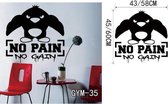 3D Sticker Decoratie Stop niet als je moe bent Stop als je klaar bent Vinyl muurstickers Motivatio Home Gym Design Muursticker Quotes Home Decor - GYM35 / Large