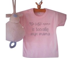 Shirtje baby tekst eerste vaderdag moederdag cadeau | Papa als je het niet weet vraag je het toch gewoon aan mama  | lange mouw | wit met zwart| maat 104