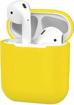Hoes voor Apple AirPods Hoesje Case Siliconen Cover Ultra Dun - Geel