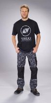TERRAX WORKWEAR T-Shirt met ronde hals en print zwart/blauw maat XXL