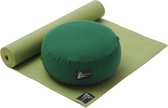 Yoga-Set Starter Edition - Meditatie (Yoga mat + meditatiekussen) green Fitnessmat YOGISTAR