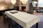 PVC Tafellaken - Tafelkleed - Tafelzeil - Geweven - Opgerold op koker - Geen Plooien - Duurzaam - Beige Blokken - 140 cm x 280 cm