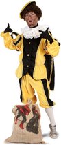 Luxe piet pak geel - maat M-L + GRATIS SCHMINK - kostuum pietenpak Sinterklaas