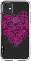 Casetastic Apple iPhone 11 Hoesje - Softcover Hoesje met Design - Doodle Heart Print