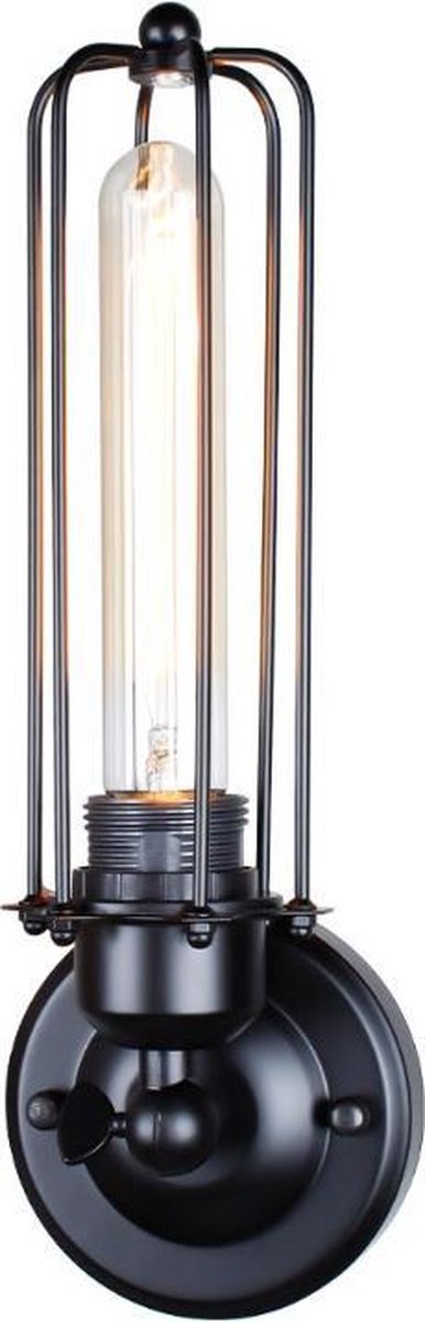 Meeuse-Led - Wandlamp Nesso - Industrieel - Zwart - E27 fitting - Inclusief lichtbron