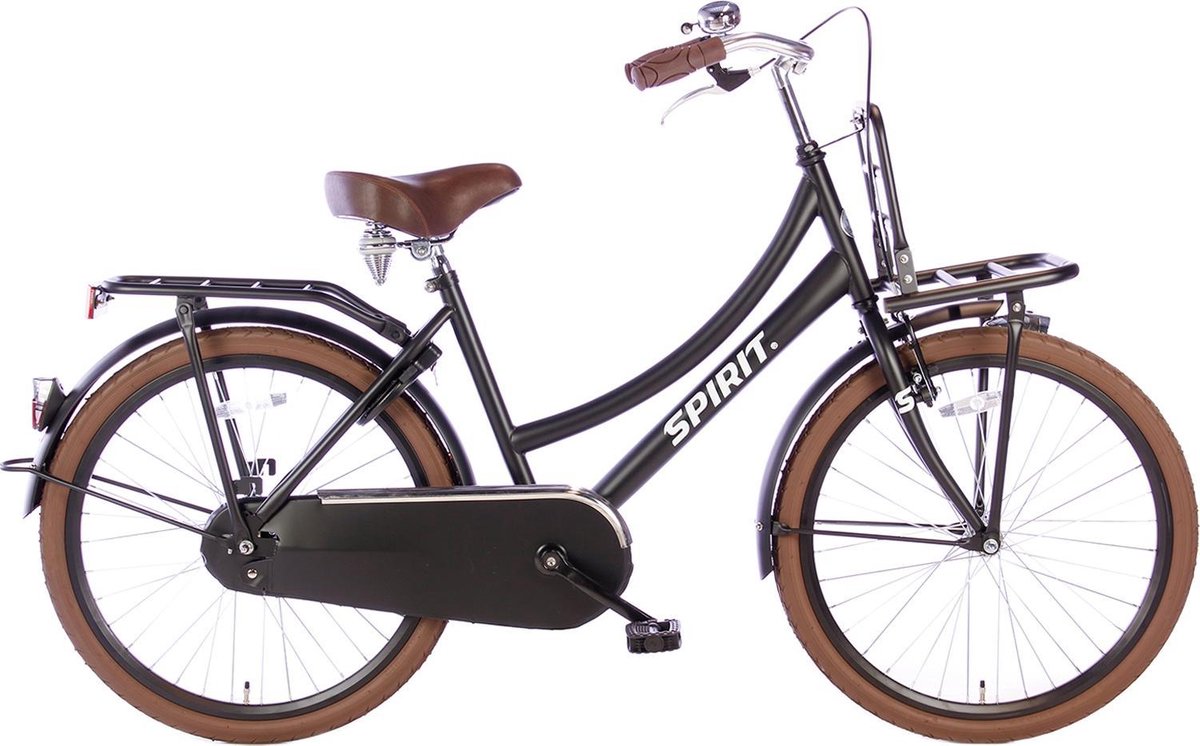 Spirit Bikes Spirit Cargo Meisjesfiets Mat Zwart 24 inch