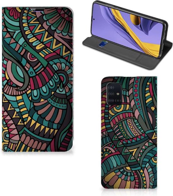Verwachten Theseus Meestal Book Case Samsung Galaxy A51 Hoesje met Magneet Aztec | bol.com