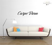 Muursticker - Carpe Diem - 25x119 - Zwart