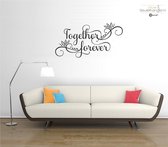 Muursticker - Together Forever - 58x110 - Zwart