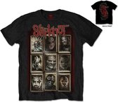 Slipknot Heren Tshirt -L- New Masks Zwart