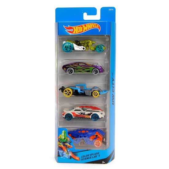 Coffret cadeau Hot Wheels avec 5 voitures