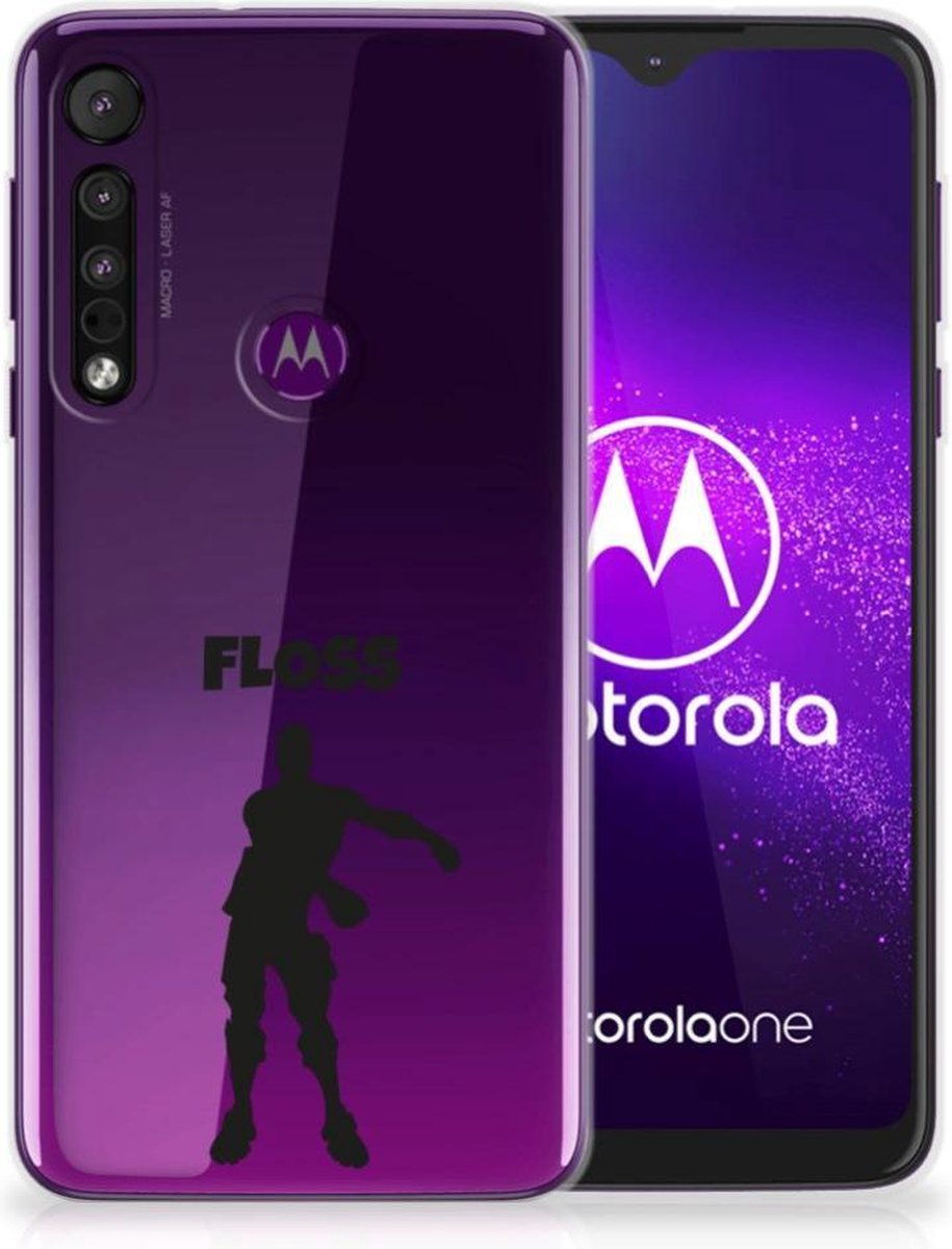 TPU Hoesje voor Motorola One Macro Telefoonhoesje met Naam Floss