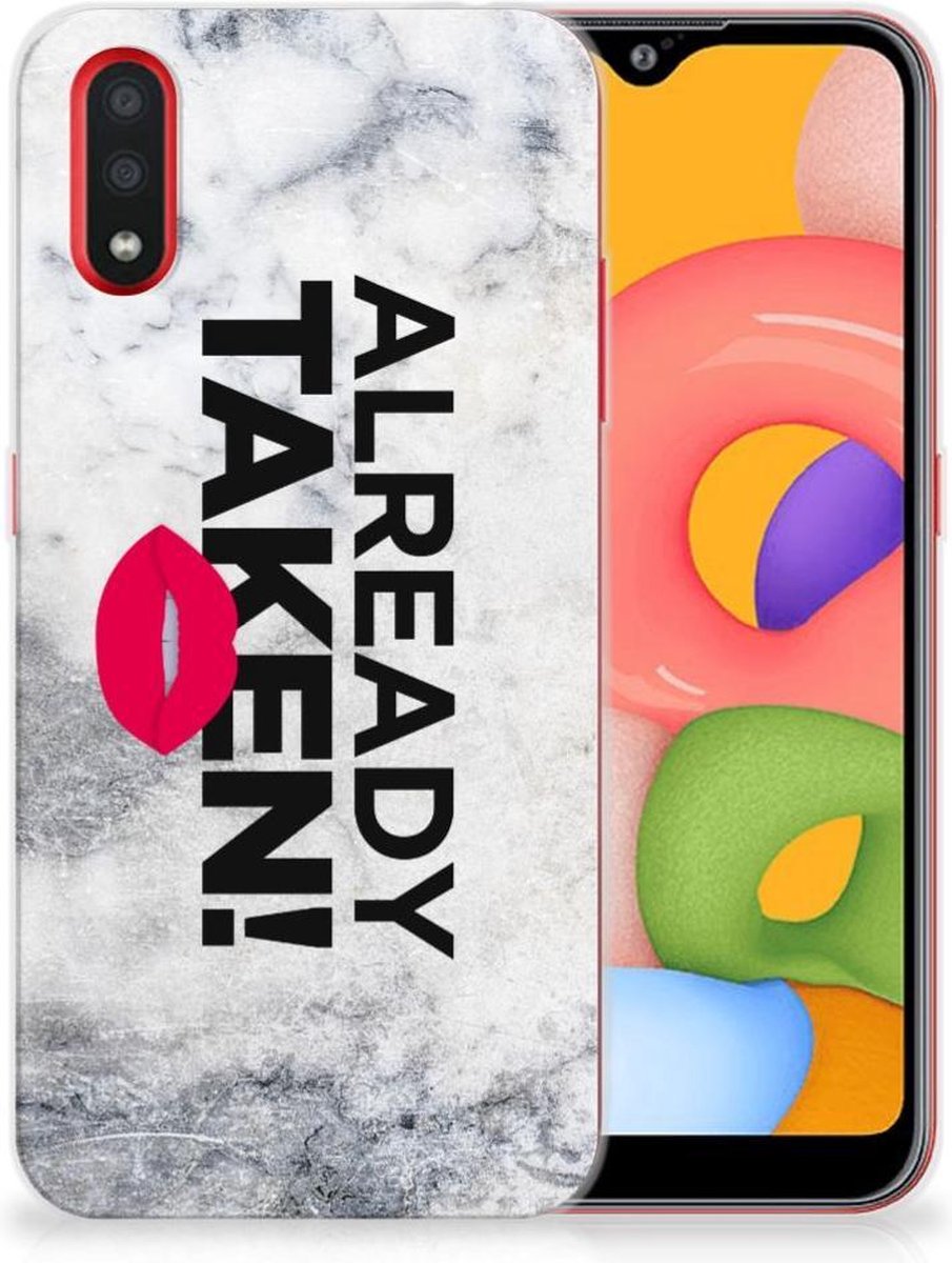 Samsung Galaxy A01 Siliconen hoesje met naam Already Taken White