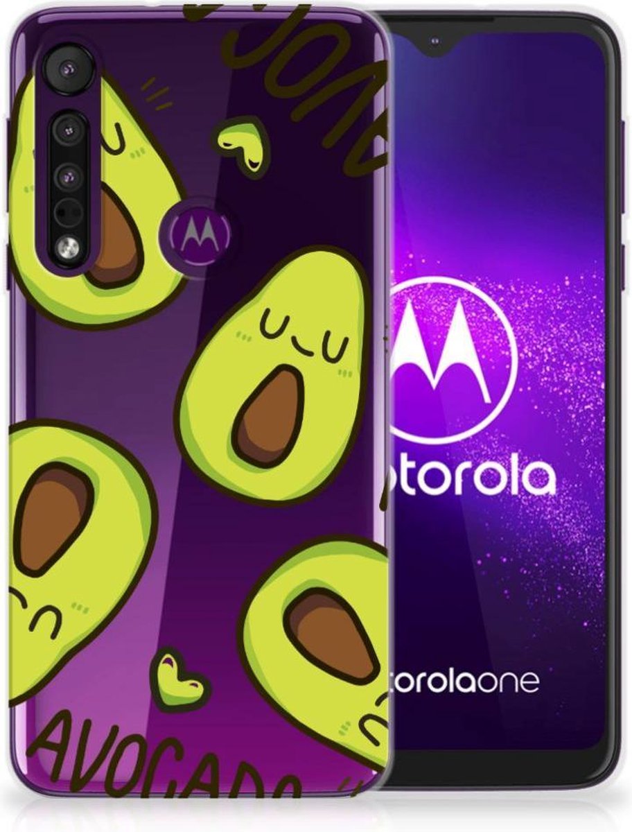 Motorola One Macro Telefoonhoesje met Naam Avocado Singing