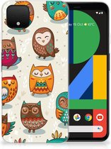Google Pixel 4 XL TPU Hoesje Vrolijke Uilen