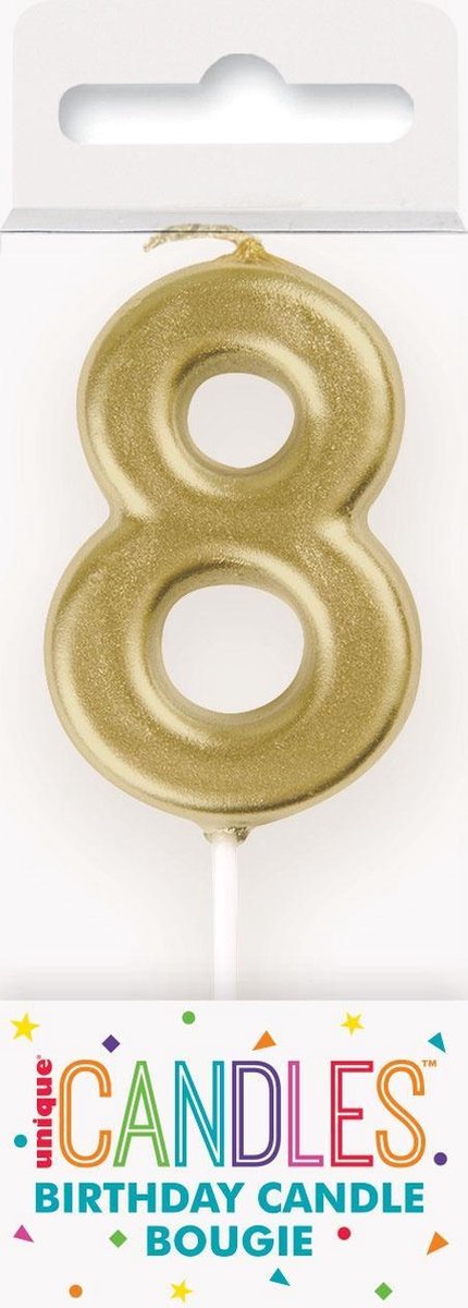 Haza Original Cijferkaars '8' Goud 6 Cm
