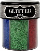 Glitter, 6x13 gr, kleuren assorti