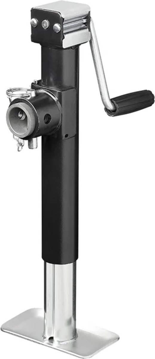 ProPlus Steunpoot Heavy Duty - Parkeersteun - Uitdraaisteun - Inklapbaar - Gemakkelijk Opbergen - Verstelbare Hoogte 42-68 cm - Draagvermogen 1000 kg - Inclusief Veiligheidspin en Bevestigingsdeel - Ø 57 mm Buisdiameter