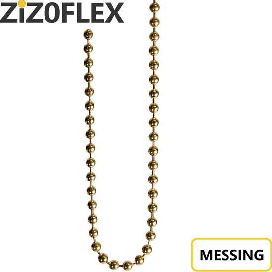 Foto: Zizoflex optrekketting 250 cm messing goudkleur ketting voor rolgordijn en vouwgordijn eindeloos