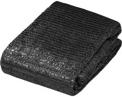ProPlus schaduwdoek – Mesh – 6x4 m – Schaduwnet – Zonnedoek – Zonnescherm – Zonnezeil - Vierkant – Inclusief bevestigingsoogjes – UV-bestendig - Zwart