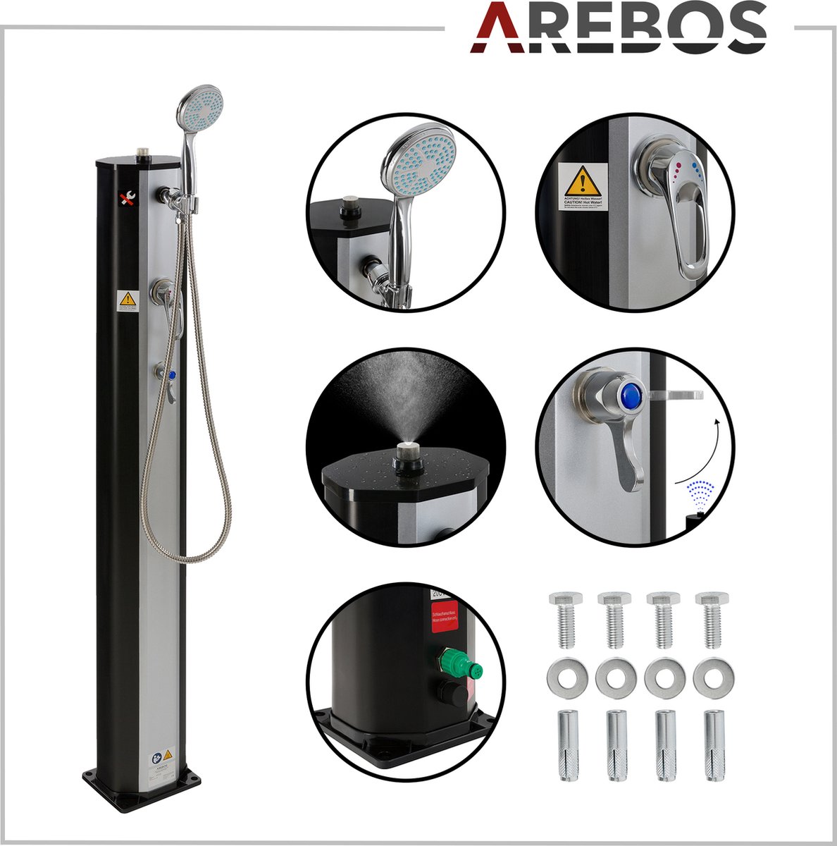 Arebos Voetdouche & Zonnedouche – Koel Jezelf Af In De Tuin!