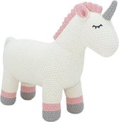 Knuffel Crochetts AMIGURUMIS MINI Wit Grijs Eenhoorn 46 x 36 x 16 cm