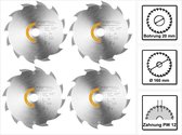 Festool 4x cirkelzaagblad Wood Rip Cut HW 160 x 1,8 x 20 mm PW12 ( 4x 205550 ) voor invalcirkelzagen TS 55 F, TSC 55 K & cirkelhandzagen HK 55, HKC 55
