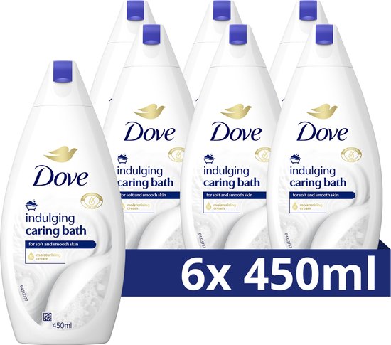 Foto: Dove caring bath badcr me indulging cream verrijkt met 1 4 hydraterende cr me 6 x 450 ml