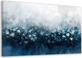 Bloemen wanddecoratie - Natuur schilderijen - Schilderij op canvas Bladeren - Muurdecoratie landelijk - Canvas schilderij - Muurdecoratie slaapkamer canvas 60x40 cm