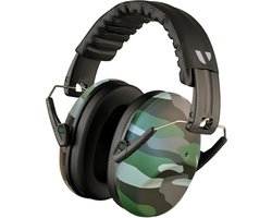 Vanderfields V-Slick - Gehoorbeschermer voor Volwassenen – 26 dB SNR Hoge Geluidsdemping – Opvouwbaar en Comfortabel – Concentratie, Klussen, Tuinieren, Schietsport - Camouflage