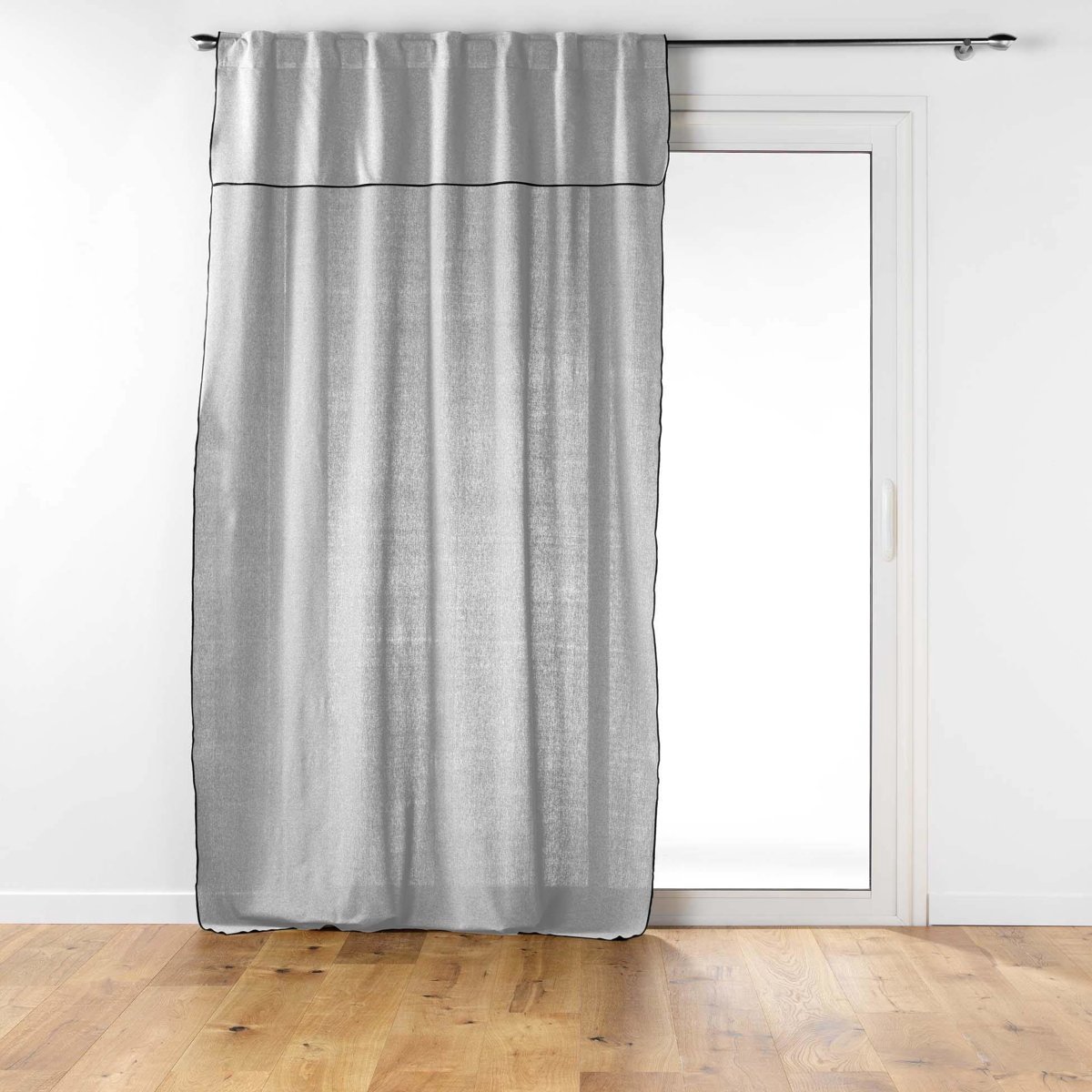 Gordijn met lint MISTRALINE, gerecycled katoen, 140 x 240 cm