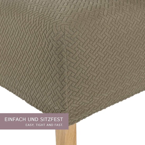 Stuhlhusse Luna-Lang hochwertige elastische Flanell Husse für Hochlehner Stühle und hohen Sitz in vielen Farben