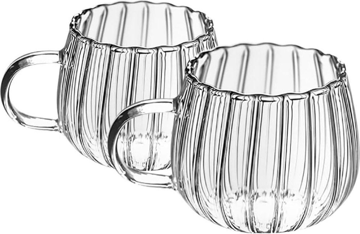 Tasse En Verre Citrouille Transparente - Capacité 400 Ml, Dimensions 7,5x6x8 Cm - Pour Café, Thé, Décor Halloween/automne - 8