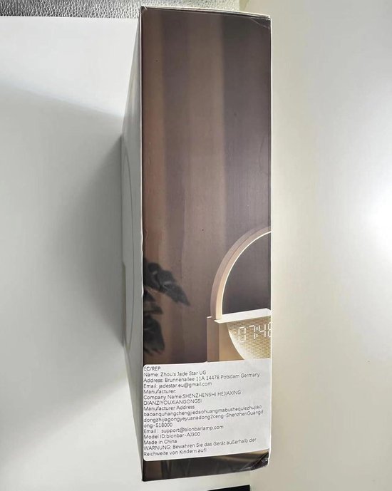 Lampe De Chevet Blonbar Avec Chargeur USB - Réveil Lumière + Veilleuse 3 Niveaux