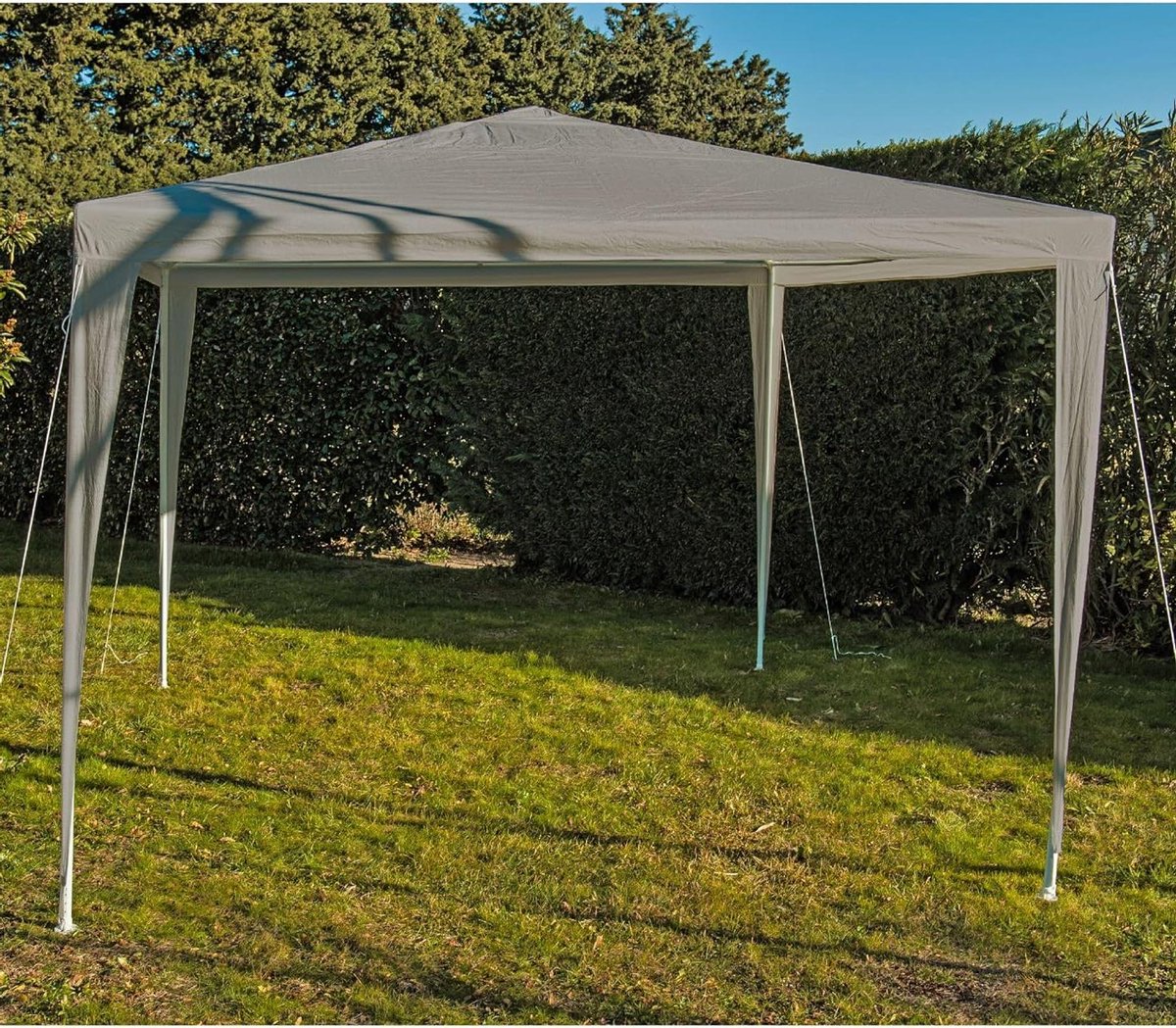 Ontvangsttent 3x3m waterdicht met 8 haringen taupe.
