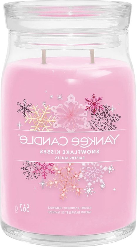 Yankee Candle Signature geurkaars | Zachte wol en amber middelgrote pot kaars met dubbele lonten | Soja Wax Blend Lange Brandende Kaars | Perfecte geschenken voor vrouwen