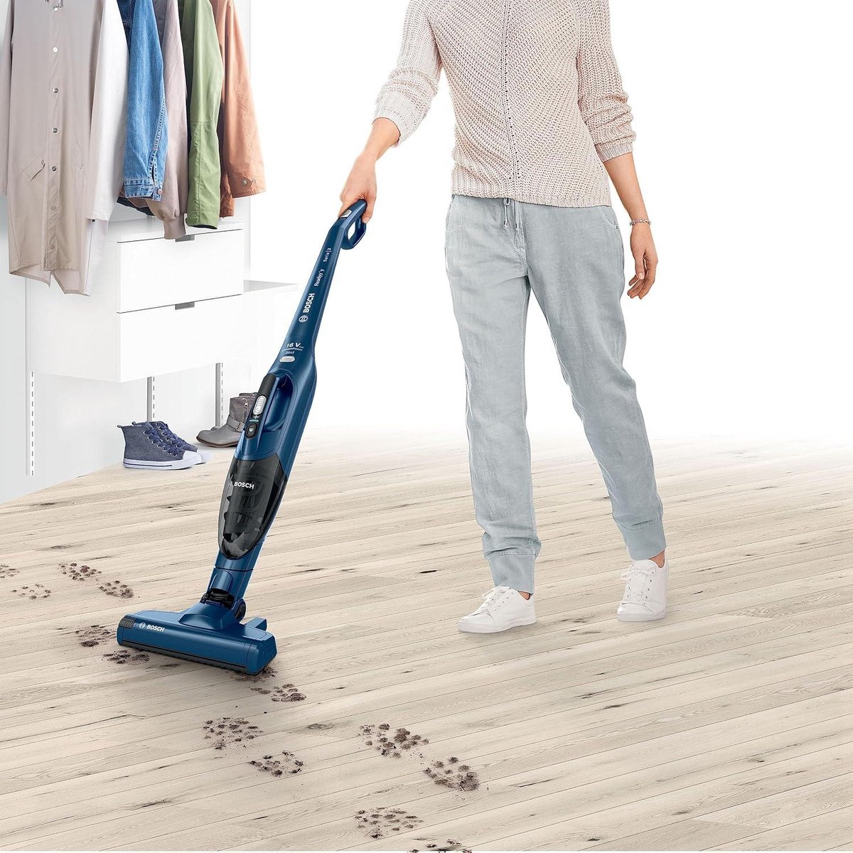 2-in-1 Oplaadbare Draadloze Stofzuiger Max. 16 V - Blauw